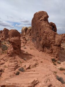 A picture of natural rock formations probably Valley of Fire outside of Las Vegas.